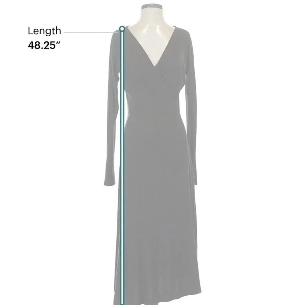 Max Mara Long Sleeve Midi Dress Black - Picture 9 of 11